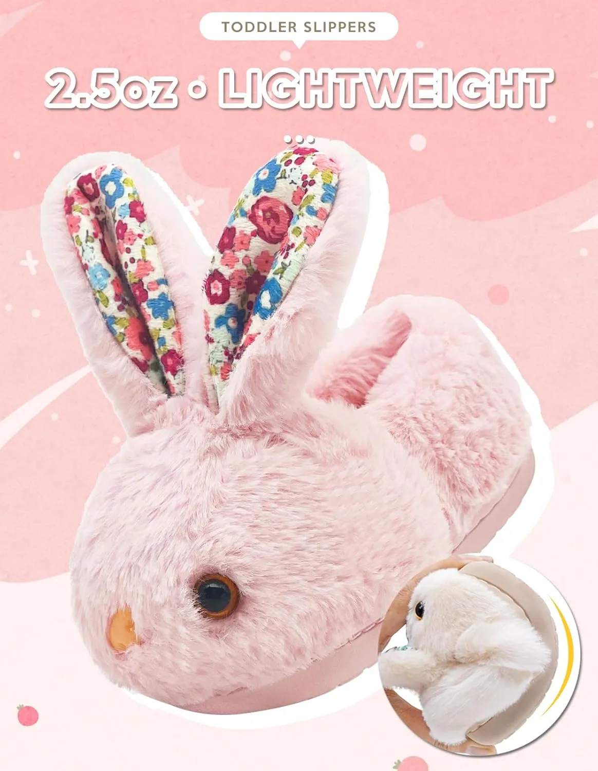 Toddler Slippers Boys Girls Kids Dinosaur Bunny House Slipper Non-slip Warm Winter Soft Fuzzy Indoor Shoes