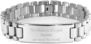 Trainer Inspirational Ladder Stainless Steel Bracelet Gifts for Graduation and Birthday Events