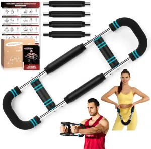 Twister Arm Trainer, Adjustable Twister Arm Chest Exerciser with 4 Spring & Training Poster for Men & Women, Detachable Power Twister Home Fitness Equipment for Enhancing Upper Body Muscle