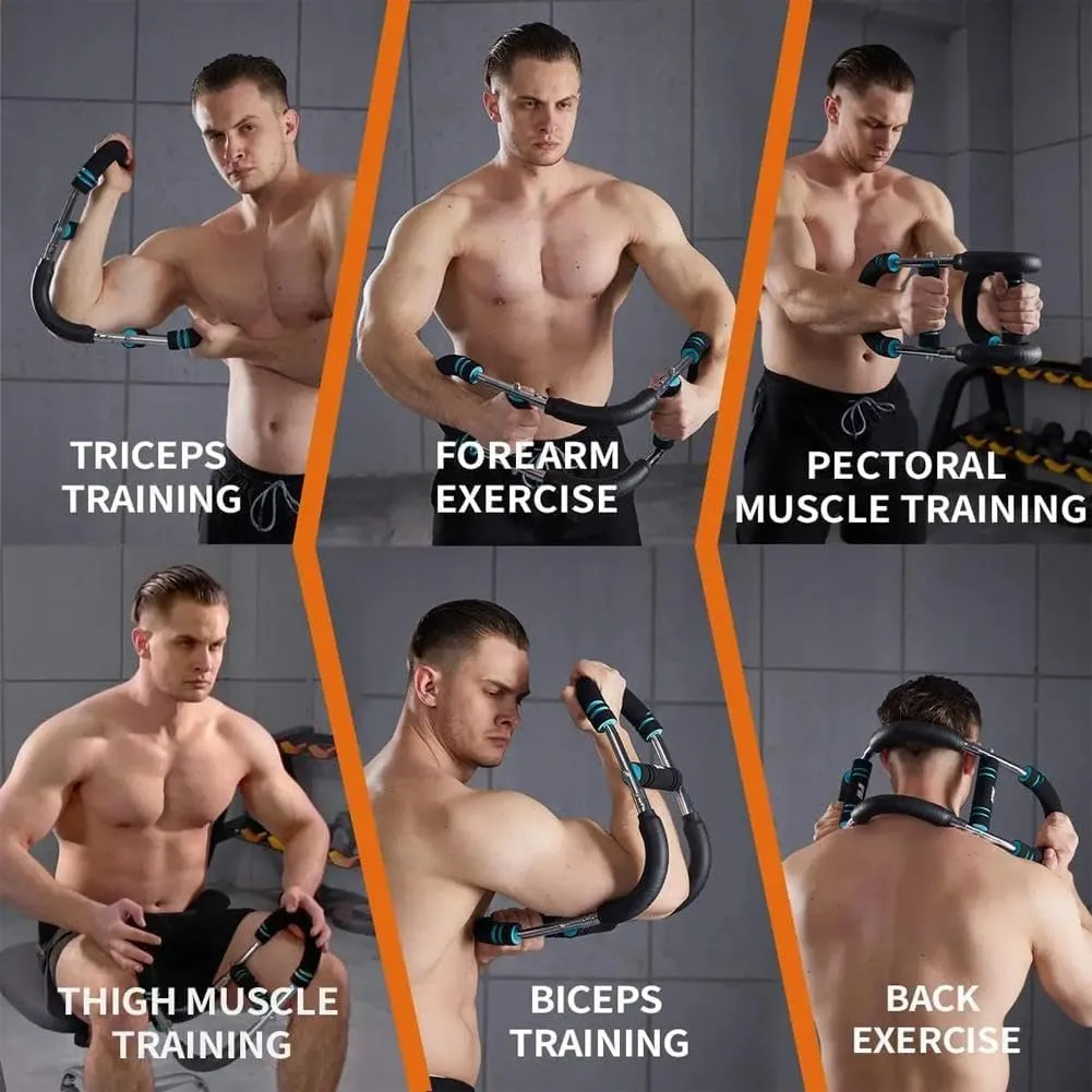 Twister Arm Trainer,40-100lb Adjustable Chest Workout Equipment,Detachable Chest Clip Muscle and Arm Exercise Equipment,Portable Power Twister Bar,Arm Trainer for Men,Detachable Fitness Anywhere1