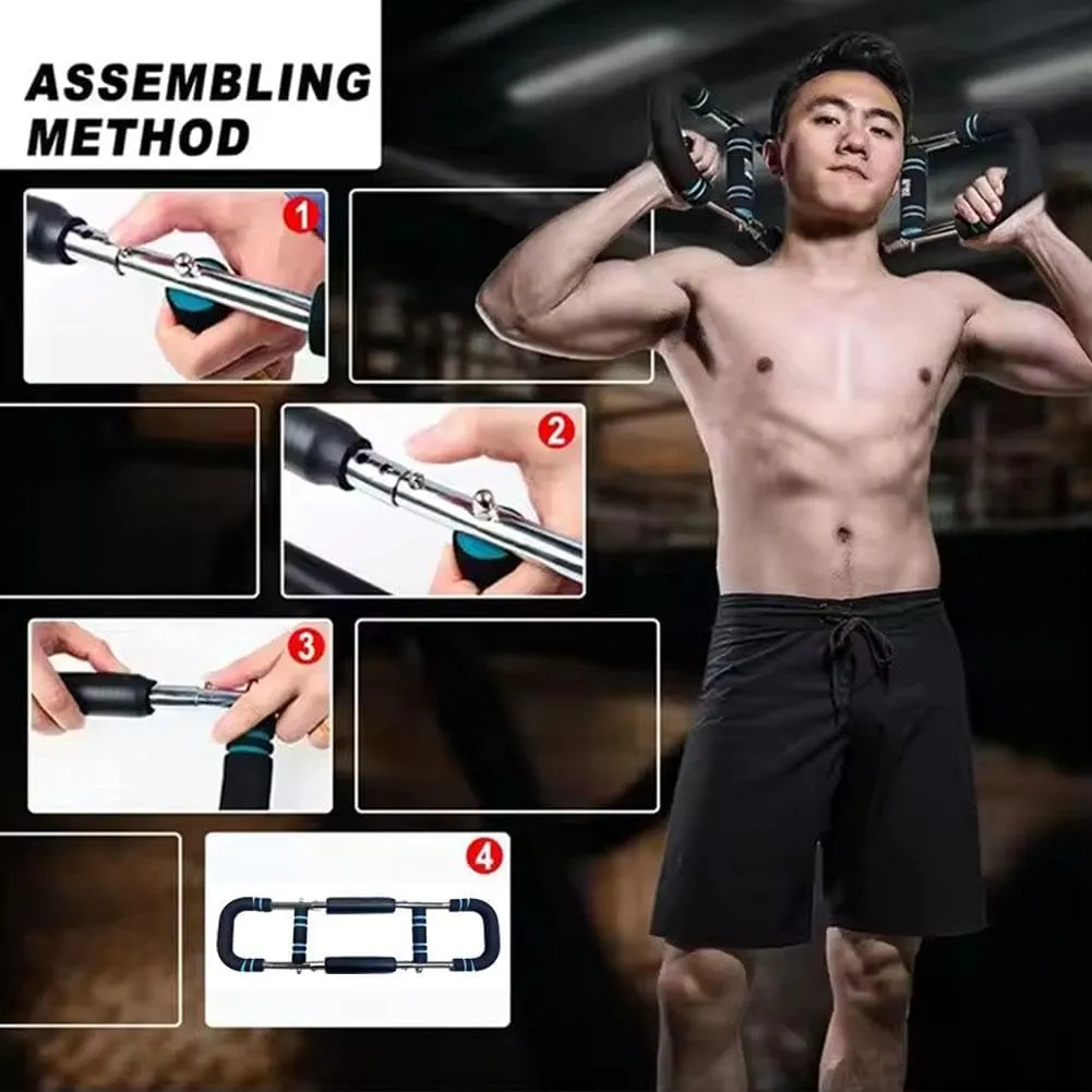 Twister Arm Trainer,40-100lb Adjustable Chest Workout Equipment,Detachable Chest Clip Muscle and Arm Exercise Equipment,Portable Power Twister Bar,Arm Trainer for Men,Detachable Fitness Anywhere1