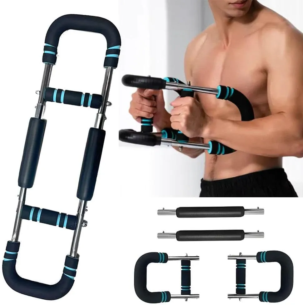 Twister Arm Trainer,40-100lb Adjustable Chest Workout Equipment,Detachable Chest Clip Muscle and Arm Exercise Equipment,Portable Power Twister Bar,Arm Trainer for Men,Detachable Fitness Anywhere1