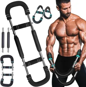 Twister Arm Trainer,40-100lb Adjustable Chest Workout Equipment,Detachable Chest Clip Muscle and Arm Exercise Equipment,Portable Power Twister Bar,Arm Trainer for Men,Detachable Fitness Anywhere1