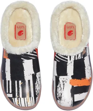 UIN Men's Mules Slipper Loafers Lightweight Comfort Mules Walking Casual Clogs Household Slip Ons Art Painted Travel Shoes Midnight Street 2
