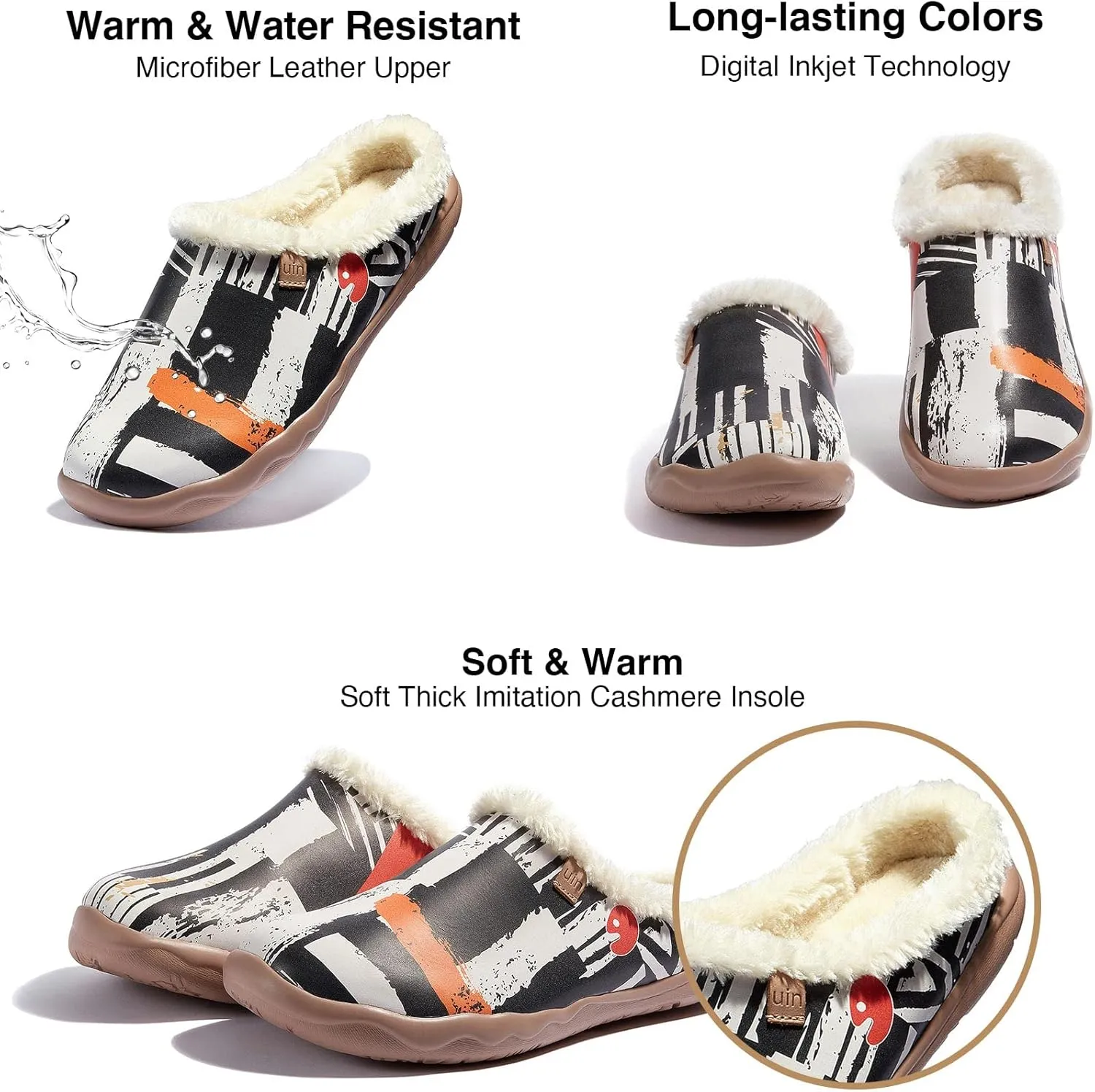UIN Men's Mules Slipper Loafers Lightweight Comfort Mules Walking Casual Clogs Household Slip Ons Art Painted Travel Shoes Midnight Street 2