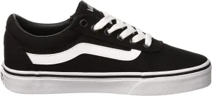 Vans Women's Ward Canvas Sneaker, Canvas Black/White, 7