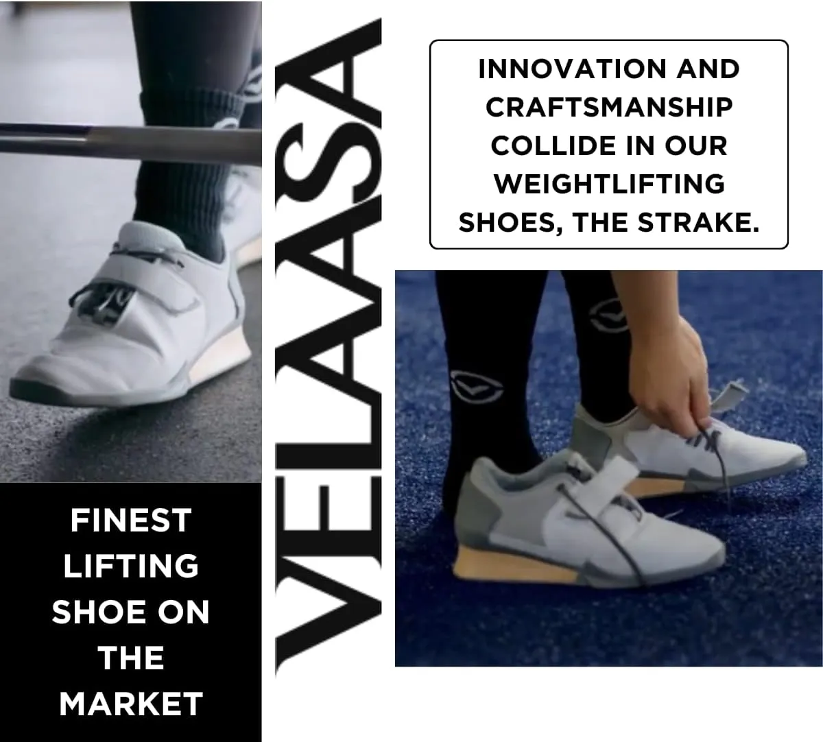 VELAASA Strake | Olympic Weightlifting Shoes | Men and Womens Heavy Lifting Shoes | Cross Training | Powerlifting Apparel | Shoes for Squats | Lifting Gear