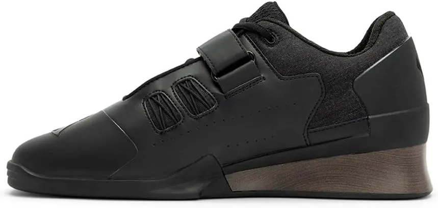 VELAASA Strakes Plus | Olympic Weightlifting Shoes | Men and Womens Powerlifting Apparel | Cross Training | for Squats | Lifting Gear | Dark Knight