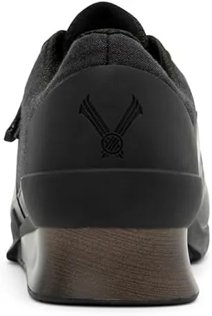 VELAASA Strakes Plus | Olympic Weightlifting Shoes | Men and Womens Powerlifting Apparel | Cross Training | for Squats | Lifting Gear | Dark Knight