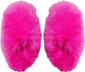 Verdusa Women's Furry Faux Fur House Slippers Warm Home Slipper Shoes