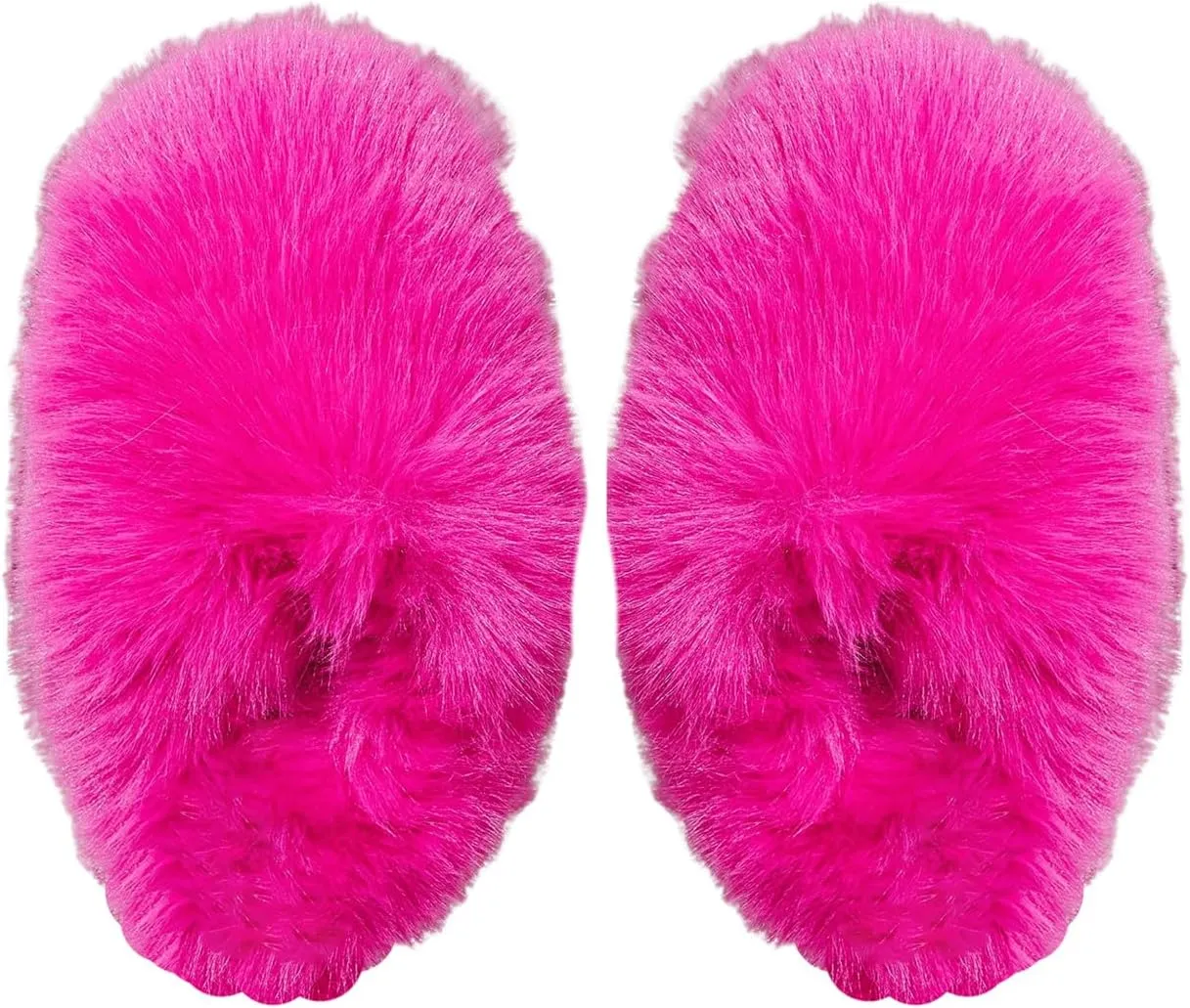 Verdusa Women's Furry Faux Fur House Slippers Warm Home Slipper Shoes