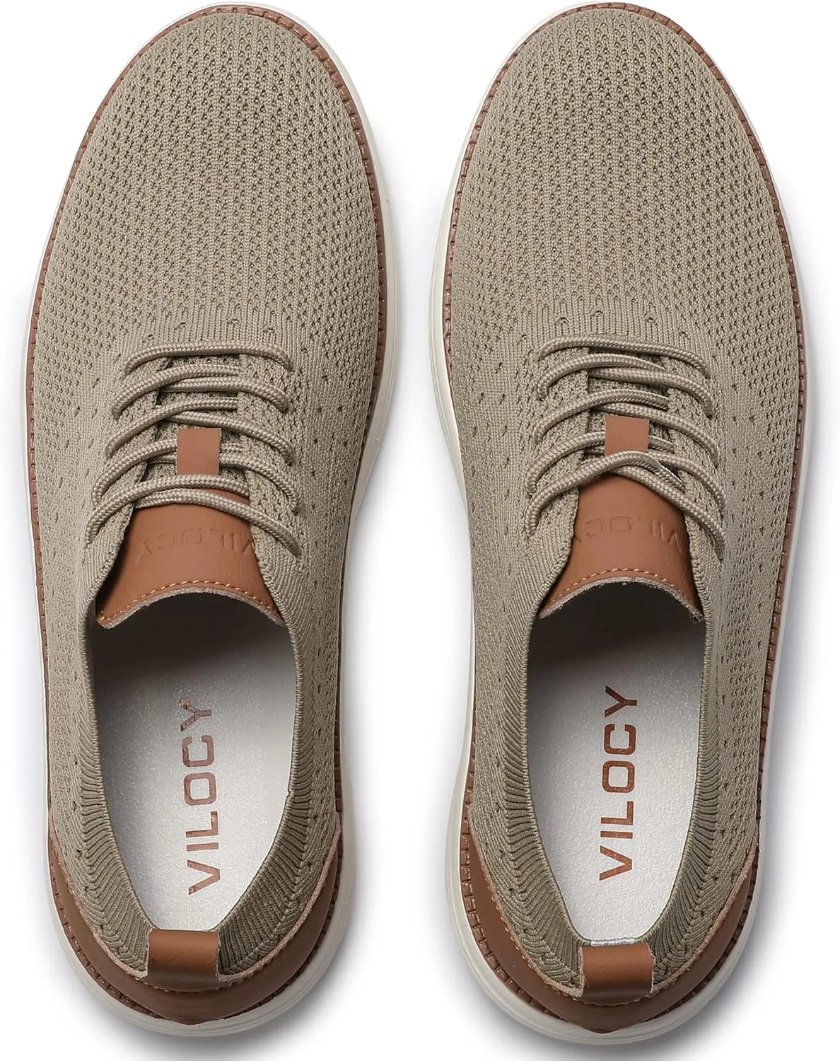 VILOCY Men's Casual Dress Sneakers Oxfords Business Mesh Breathable Walking Shoes Tennis Comfortable