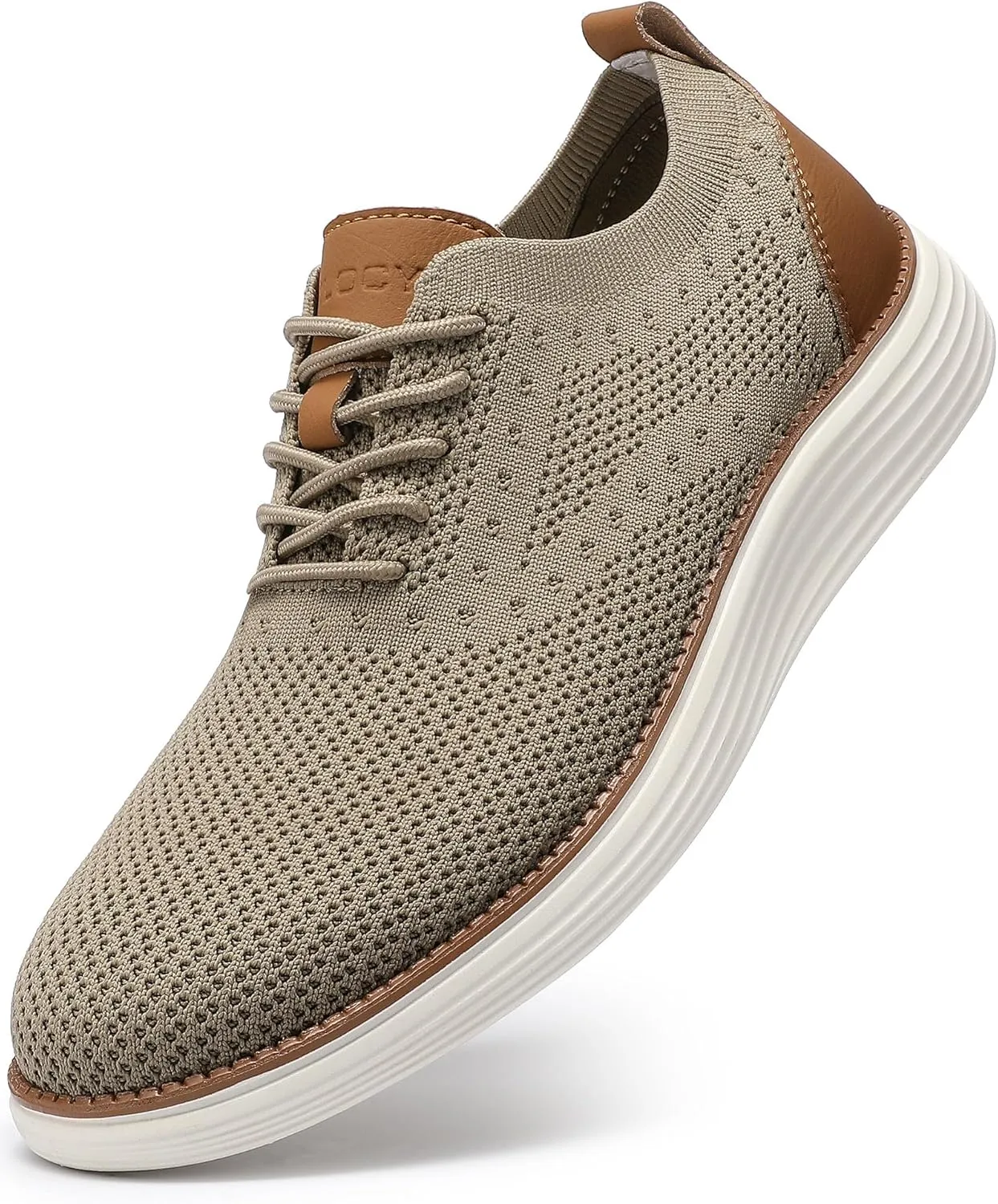VILOCY Men's Casual Dress Sneakers Oxfords Business Mesh Breathable Walking Shoes Tennis Comfortable