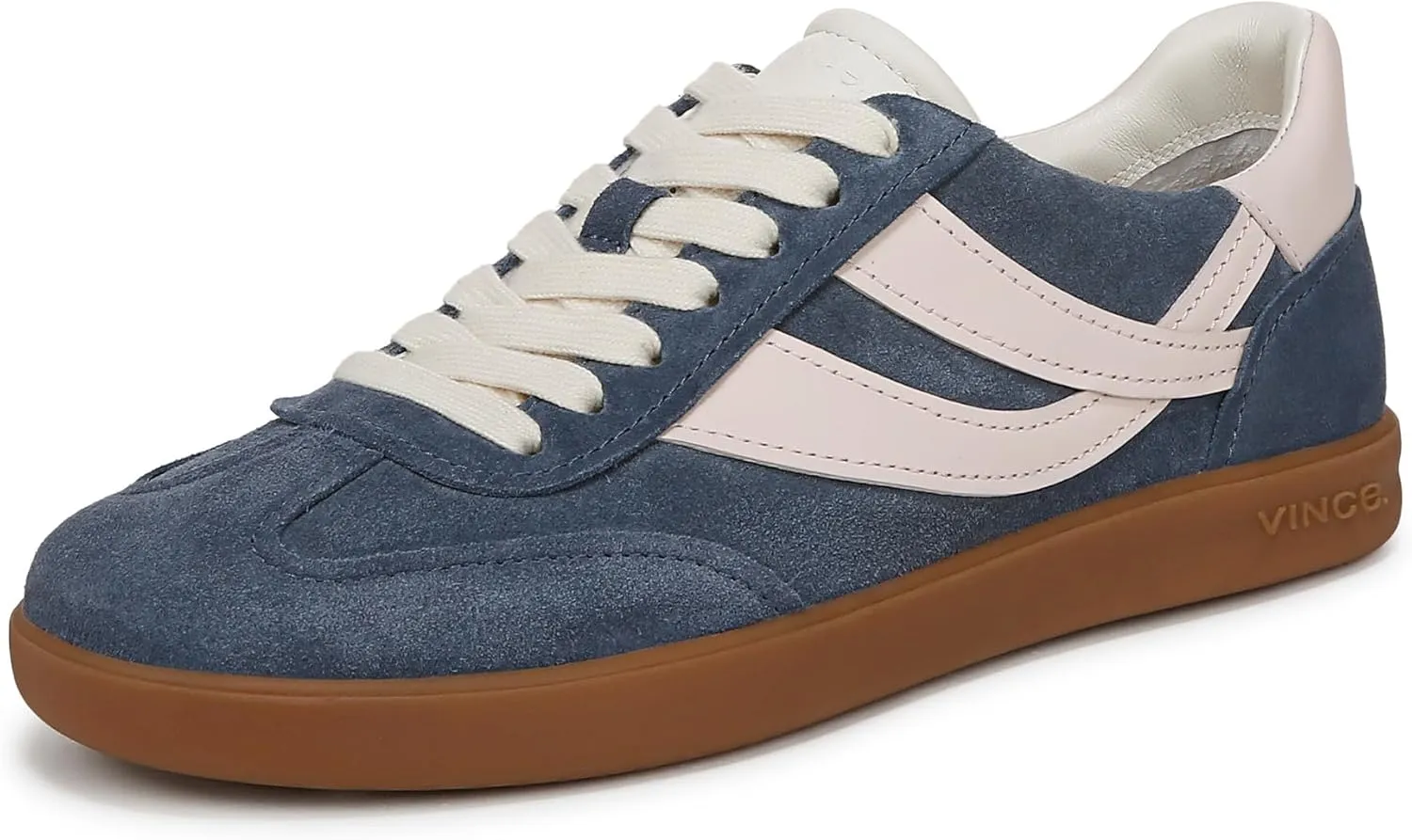 Vince Womens Oasis-w Sneaker Huntington Blue/Powder Pink Suede 7 M