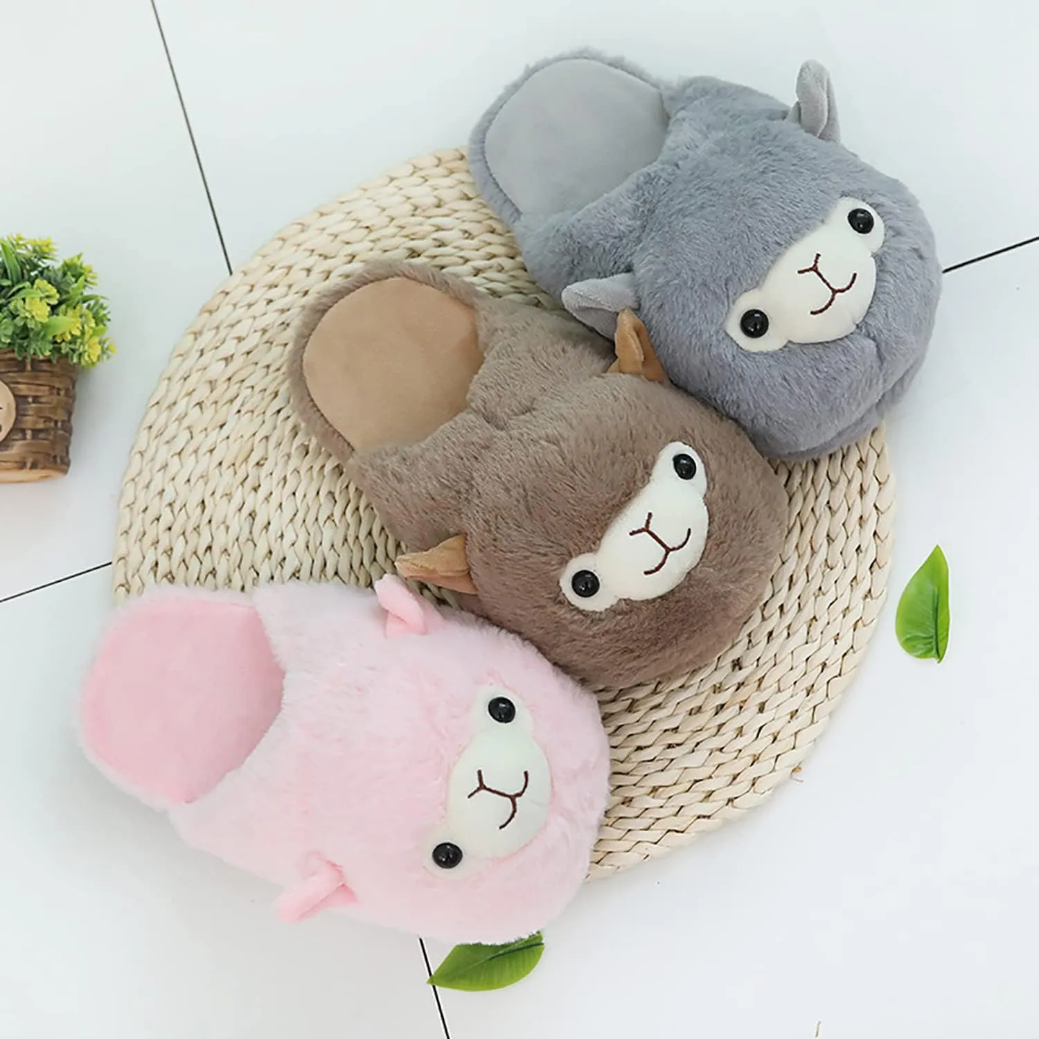 Warm Family Slippers - Soft, Comfortable, Cute & Furry Home Shoes