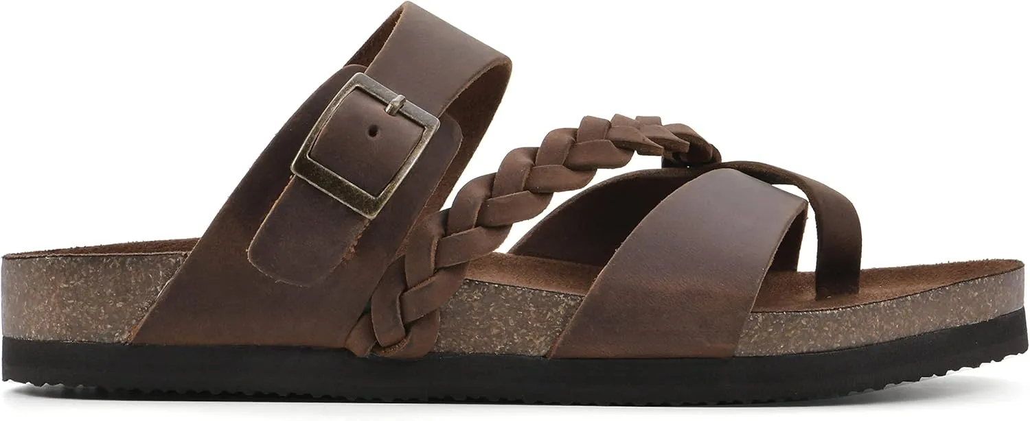 WHITE MOUNTAIN Women's Hazy Braided Signature Comfort-Molded Footbed Sandal