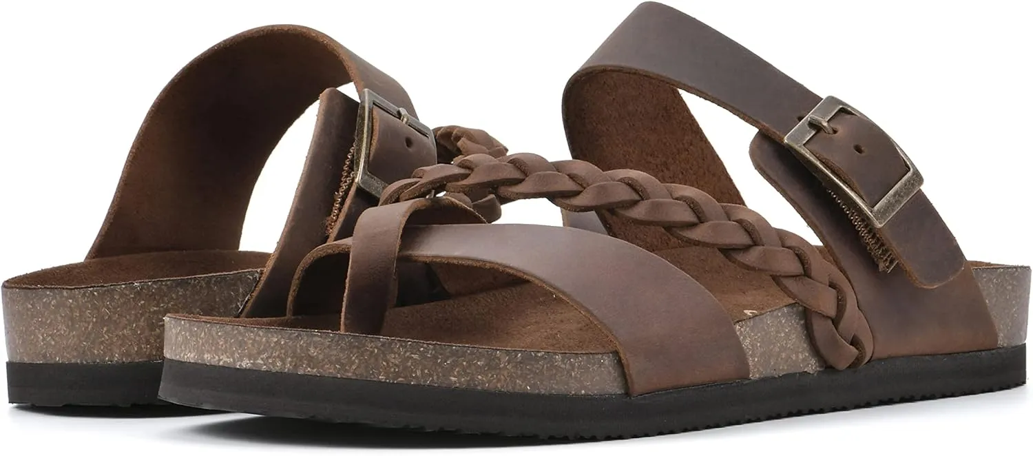 WHITE MOUNTAIN Women's Hazy Braided Signature Comfort-Molded Footbed Sandal