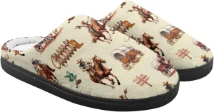 Winter Fluffy Slippers for Girls and Boys, Comfy Warm Scuff Slippers for Walking, Slip On Closed Toe Shoes for Home