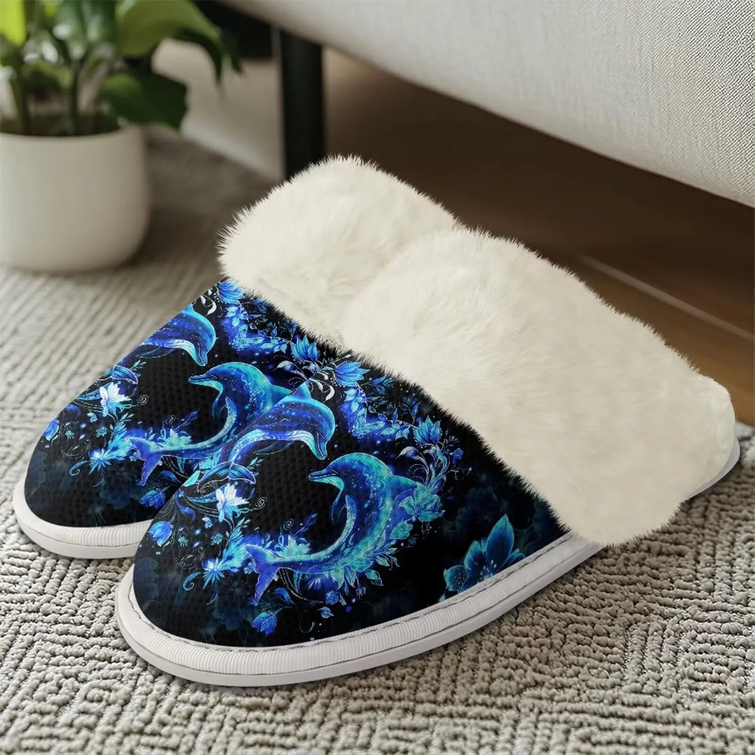 Women Men Slipper Fuzzy Slippers Lightweight House Slipper Non-slip Casual Slippers Indoor Shoes