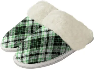 Women Novelty Print Fuzzy Slippers Winter Casual Slip-on Indoor Shoes Warm Cozy House Slipper Bedroom Slippers