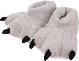 Women Plush Animal Paw Slippers Funny Novelty Bear Claw Slippers Cozy Furry Warm Memory Foam Slippers Gifts for Halloween Christmas