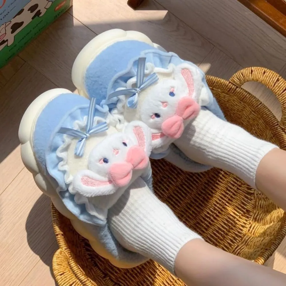 Womens Animal Cozy Indoor Plush Slippers Puppy Non Slip Warm Cozy Fluffy Kawaii Fuzzy Home Slipper
