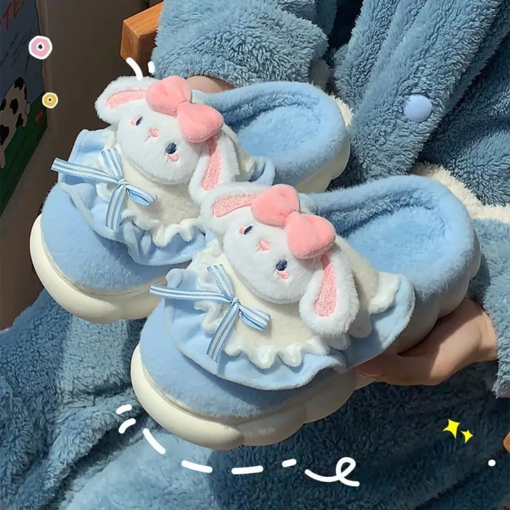 Womens Animal Cozy Indoor Plush Slippers Puppy Non Slip Warm Cozy Fluffy Kawaii Fuzzy Home Slipper