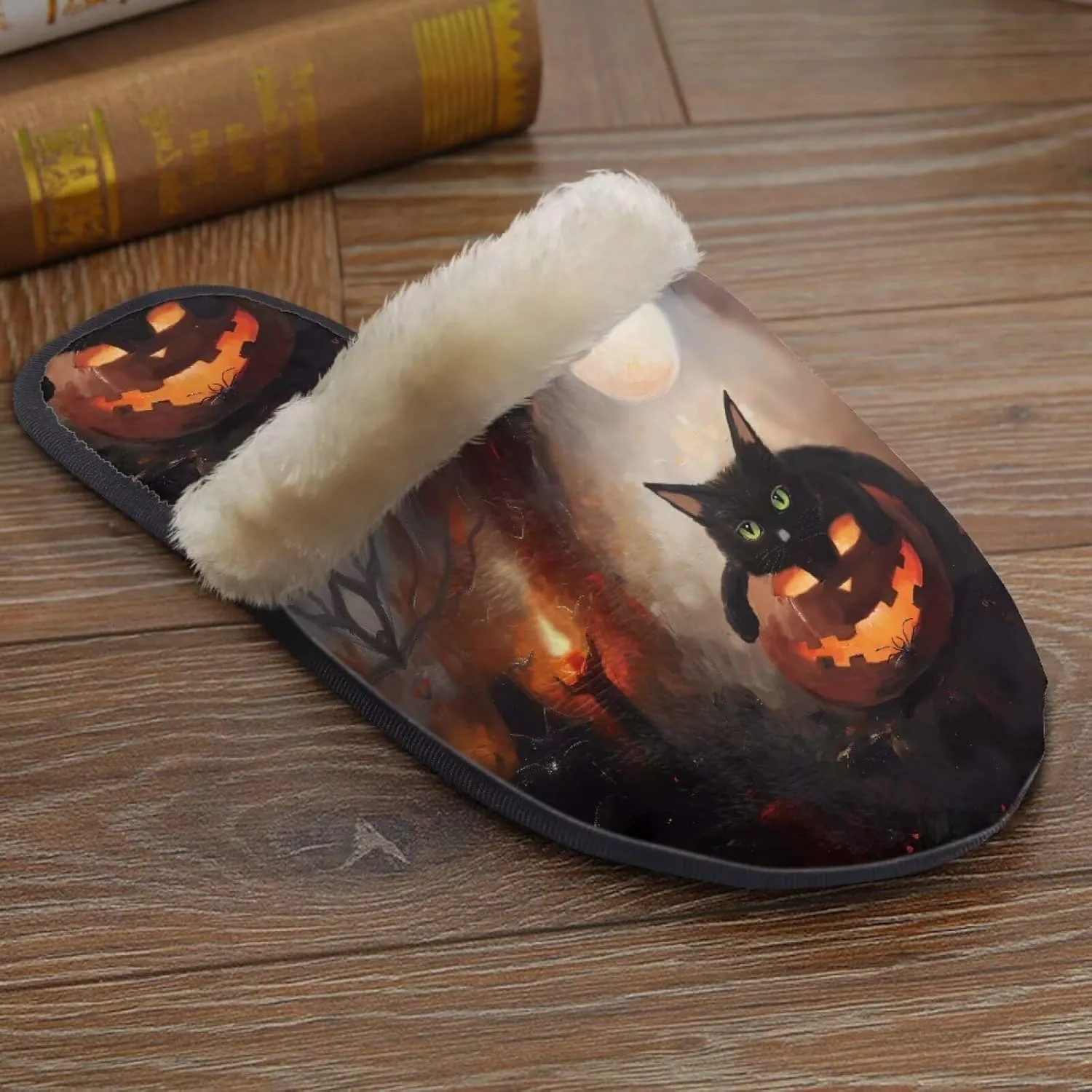 Womens Fuzzy Slippers Indoor Cozy Winter Holiday House Shoes