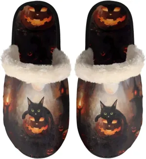 Womens Fuzzy Slippers Indoor Cozy Winter Holiday House Shoes