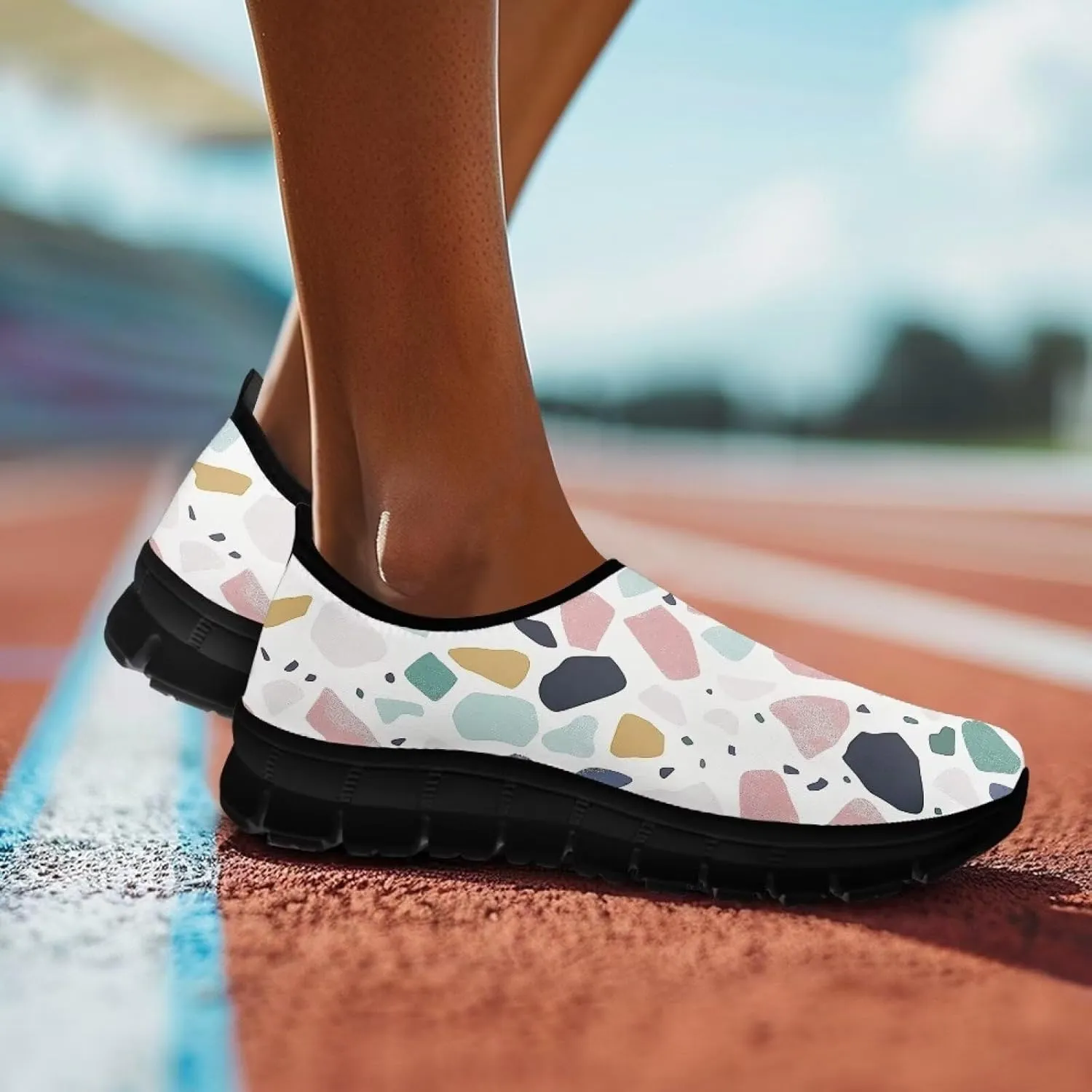 Women's Sneaker Casual Low Top Walking Sneaker Outdoor Lightweight Slip On Breathable Shoes for Women