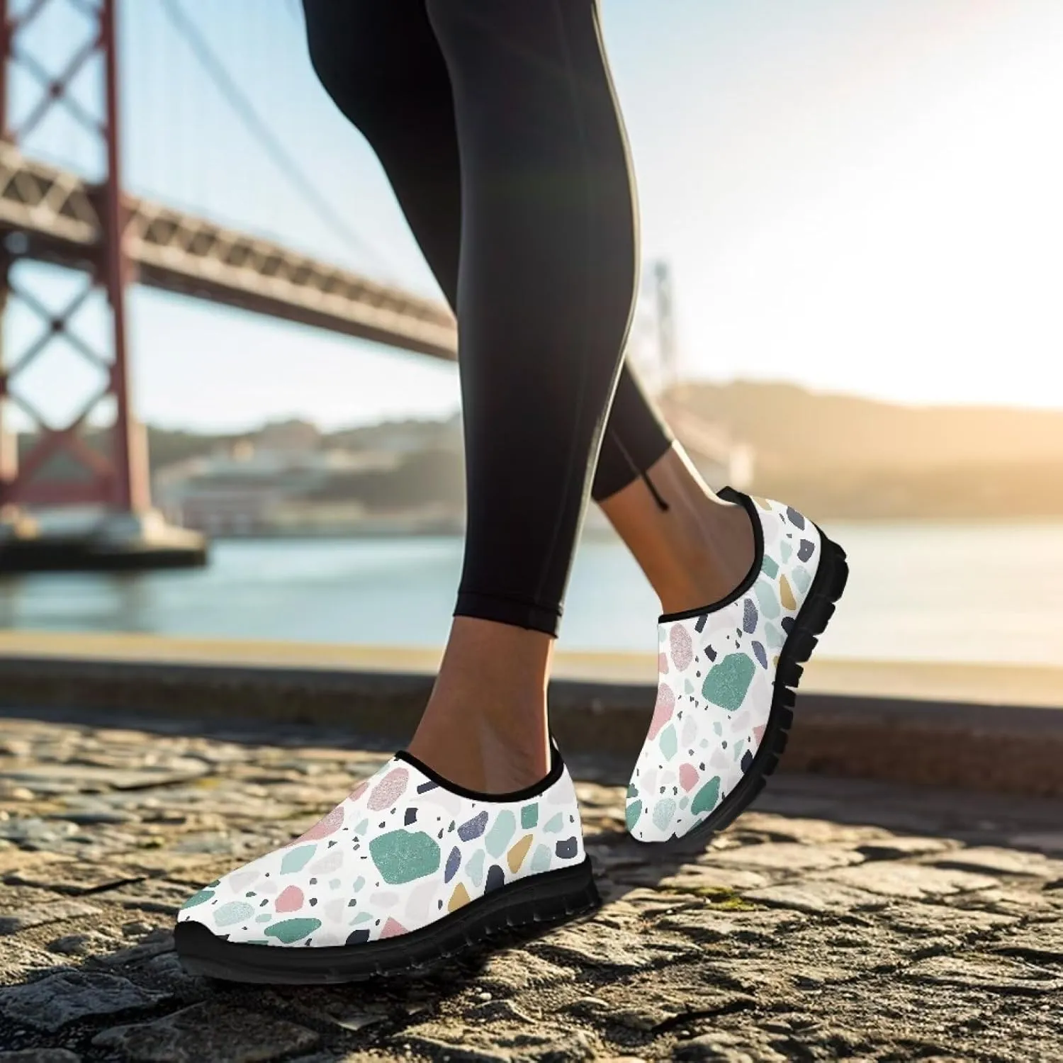 Women's Sneaker Casual Low Top Walking Sneaker Outdoor Lightweight Slip On Breathable Shoes for Women