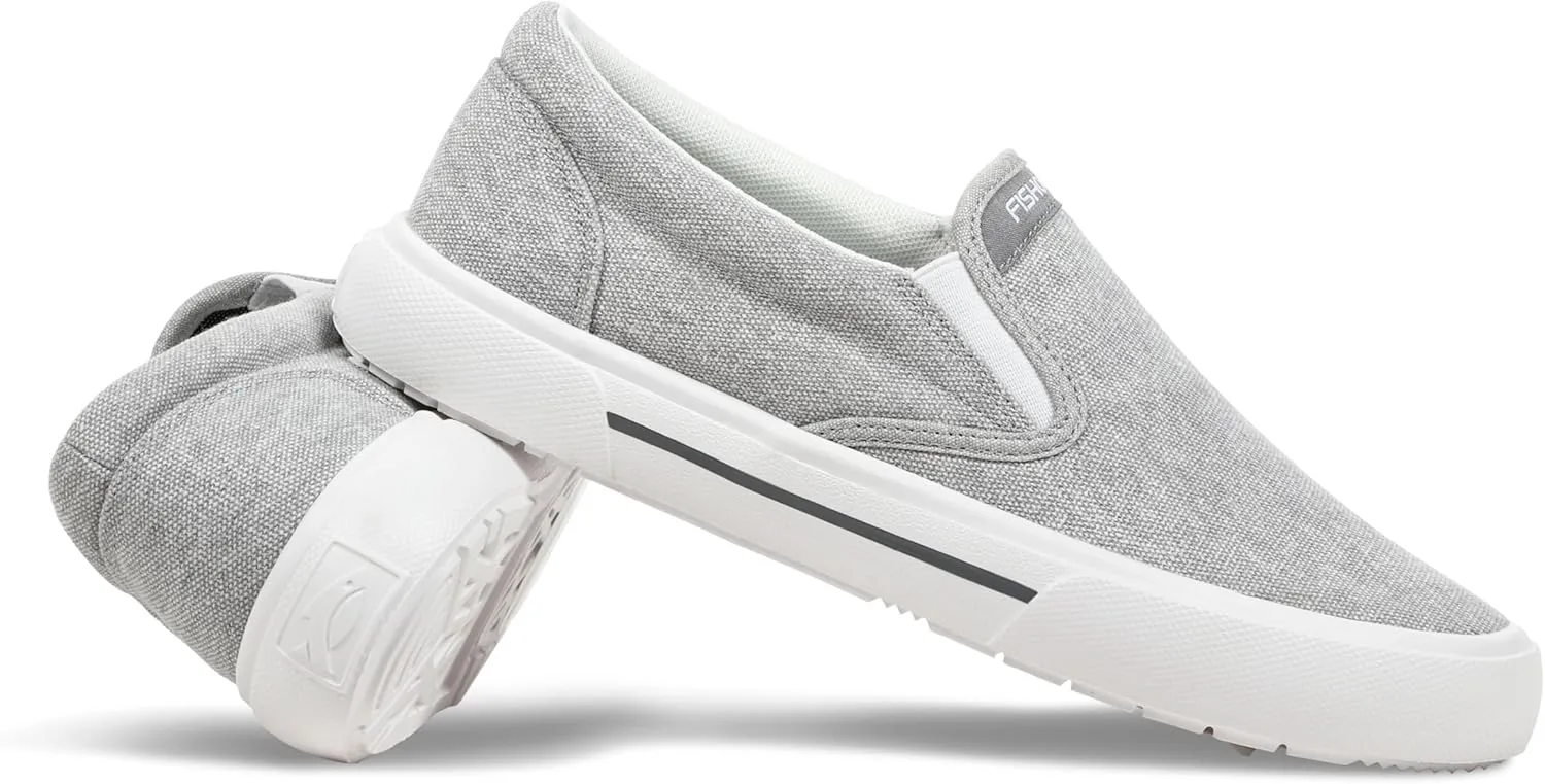 Women's Sunwashed Slip-On Fishing Shoes | Water-Repellent, Pre-Shrunk Nylon/Cotton Blend | Arch Support, Padded Collar, & Sneaker Platform