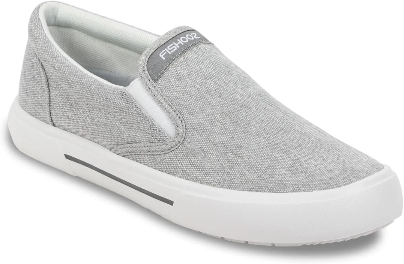 Women's Sunwashed Slip-On Fishing Shoes | Water-Repellent, Pre-Shrunk Nylon/Cotton Blend | Arch Support, Padded Collar, & Sneaker Platform