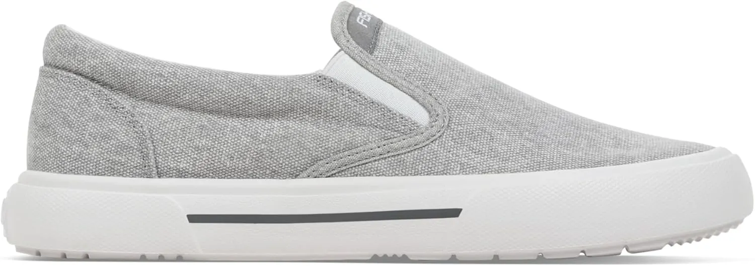 Women's Sunwashed Slip-On Fishing Shoes | Water-Repellent, Pre-Shrunk Nylon/Cotton Blend | Arch Support, Padded Collar, & Sneaker Platform