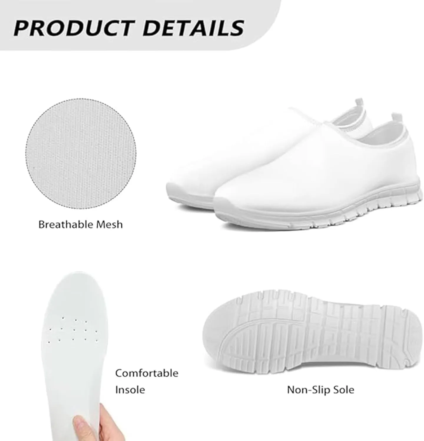 Women's Walking Shoes Sneakers Mesh Slip on Loafers Running Shoes Flats Footwear