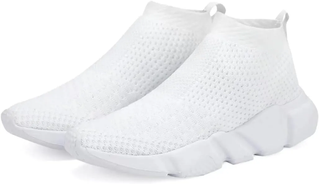 YAVY Kids Sneakers for Boys Tennis Shoes Girls Sock Sneakers for Kids Slip on Shoes Breathable high top Athletic Lightweight Walking Running Shoes