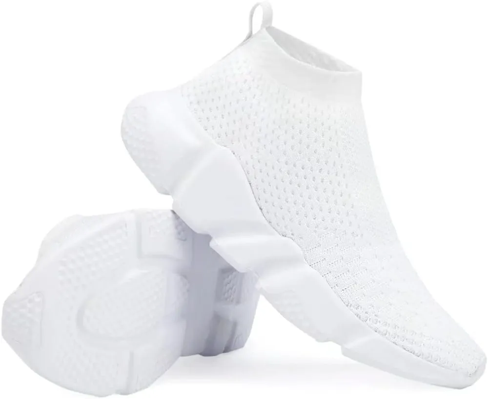 YAVY Kids Sneakers for Boys Tennis Shoes Girls Sock Sneakers for Kids Slip on Shoes Breathable high top Athletic Lightweight Walking Running Shoes