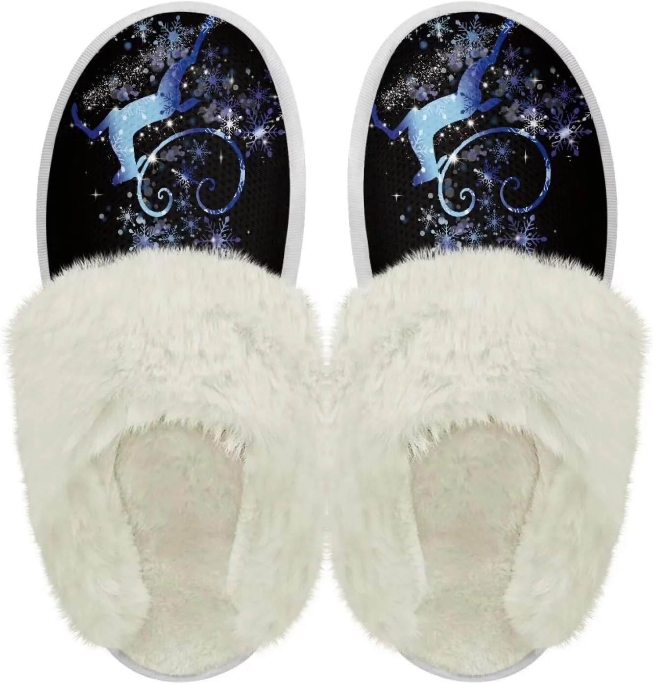 YEXIATODO Plush House Shoes Women Slippers Indoor Slipper for Winter Fuzzy Slippers for Men Unisex