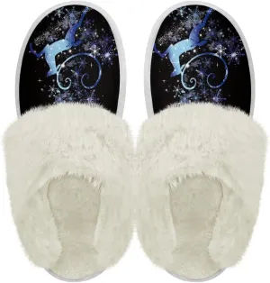 YEXIATODO Plush House Shoes Women Slippers Indoor Slipper for Winter Fuzzy Slippers for Men Unisex