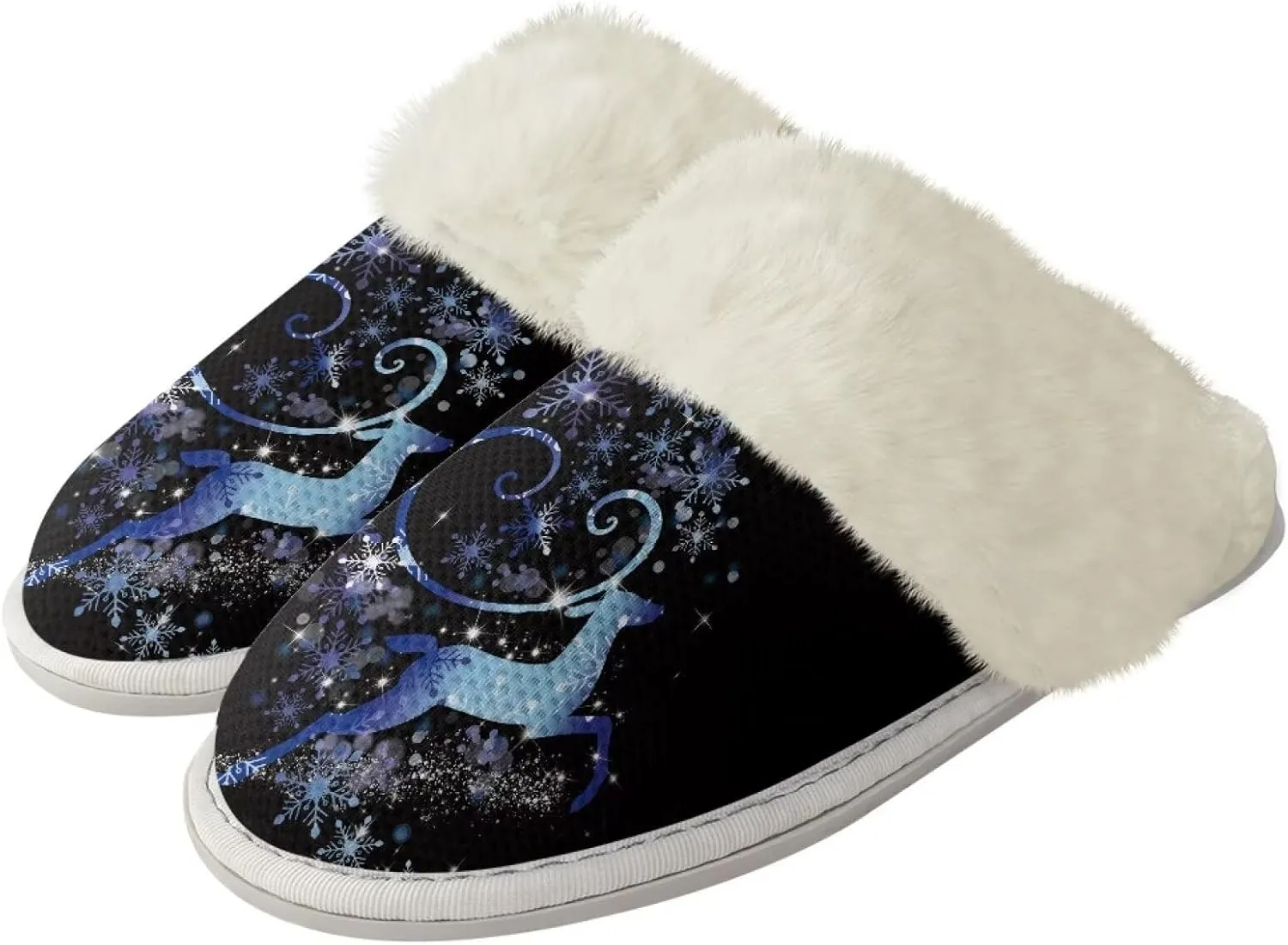 YEXIATODO Plush House Shoes Women Slippers Indoor Slipper for Winter Fuzzy Slippers for Men Unisex