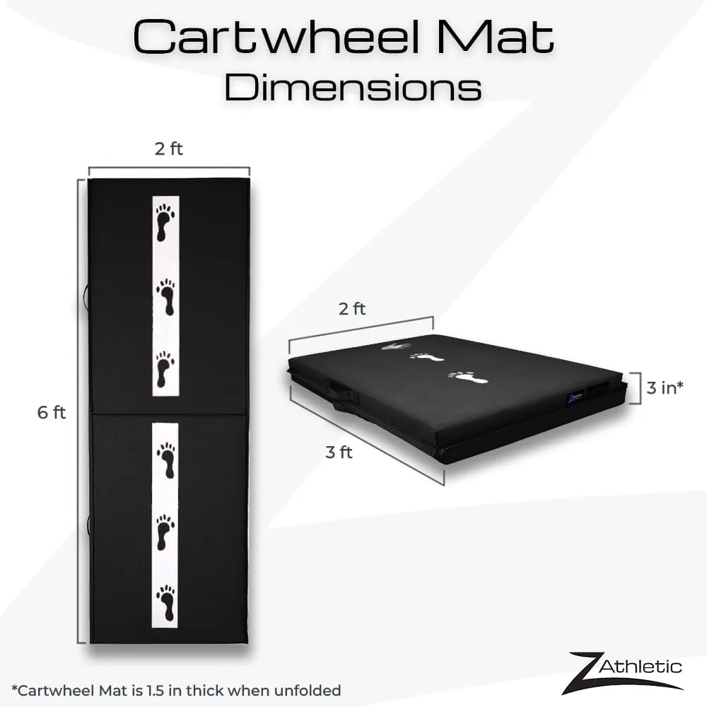 Z Athletic Kids Balance Beam and Cartwheel Trainer Folding Mat for Gymnastics and Tumbling
