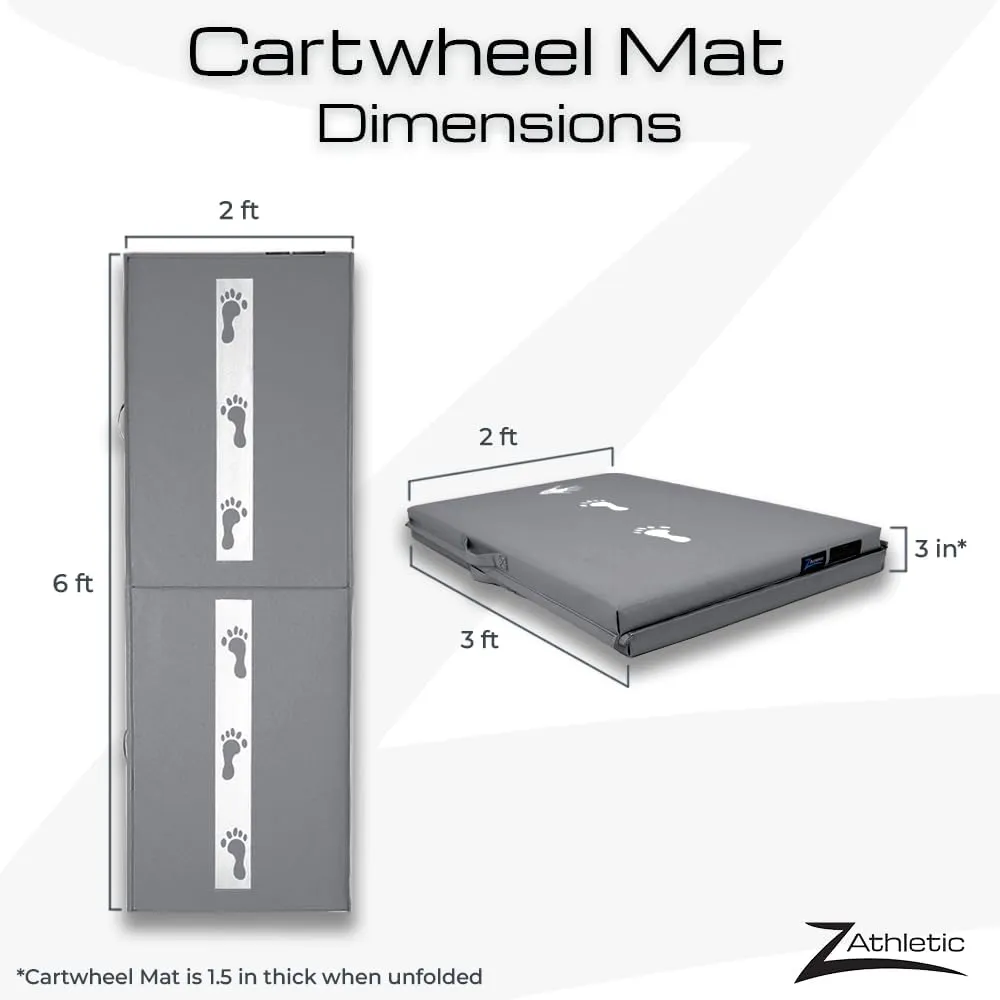 Z Athletic Kids Balance Beam and Cartwheel Trainer Folding Mat for Gymnastics and Tumbling