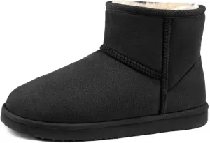 Zizor Women's Cozy Short Bootie Slippers, Winter Warm Hard Bottom House Shoes with Fuzzy Lining