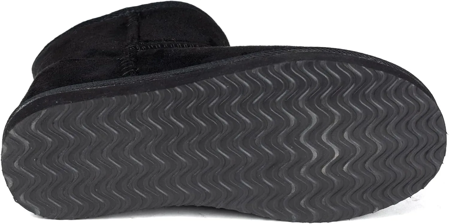 Zizor Women's Cozy Short Bootie Slippers, Winter Warm Hard Bottom House Shoes with Fuzzy Lining