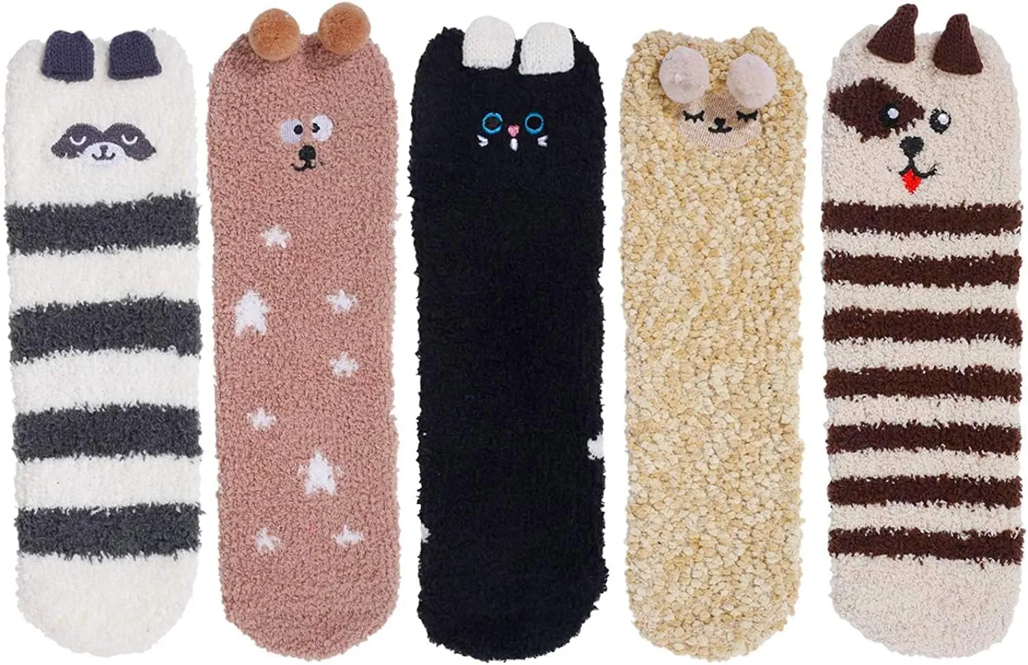 Zmart Super Soft Fluffy Plush Slipper Socks, Fuzzy Animal Socks Cozy Gifts Socks For Women Girls