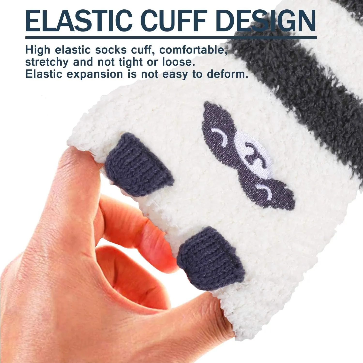 Zmart Super Soft Fluffy Plush Slipper Socks, Fuzzy Animal Socks Cozy Gifts Socks For Women Girls