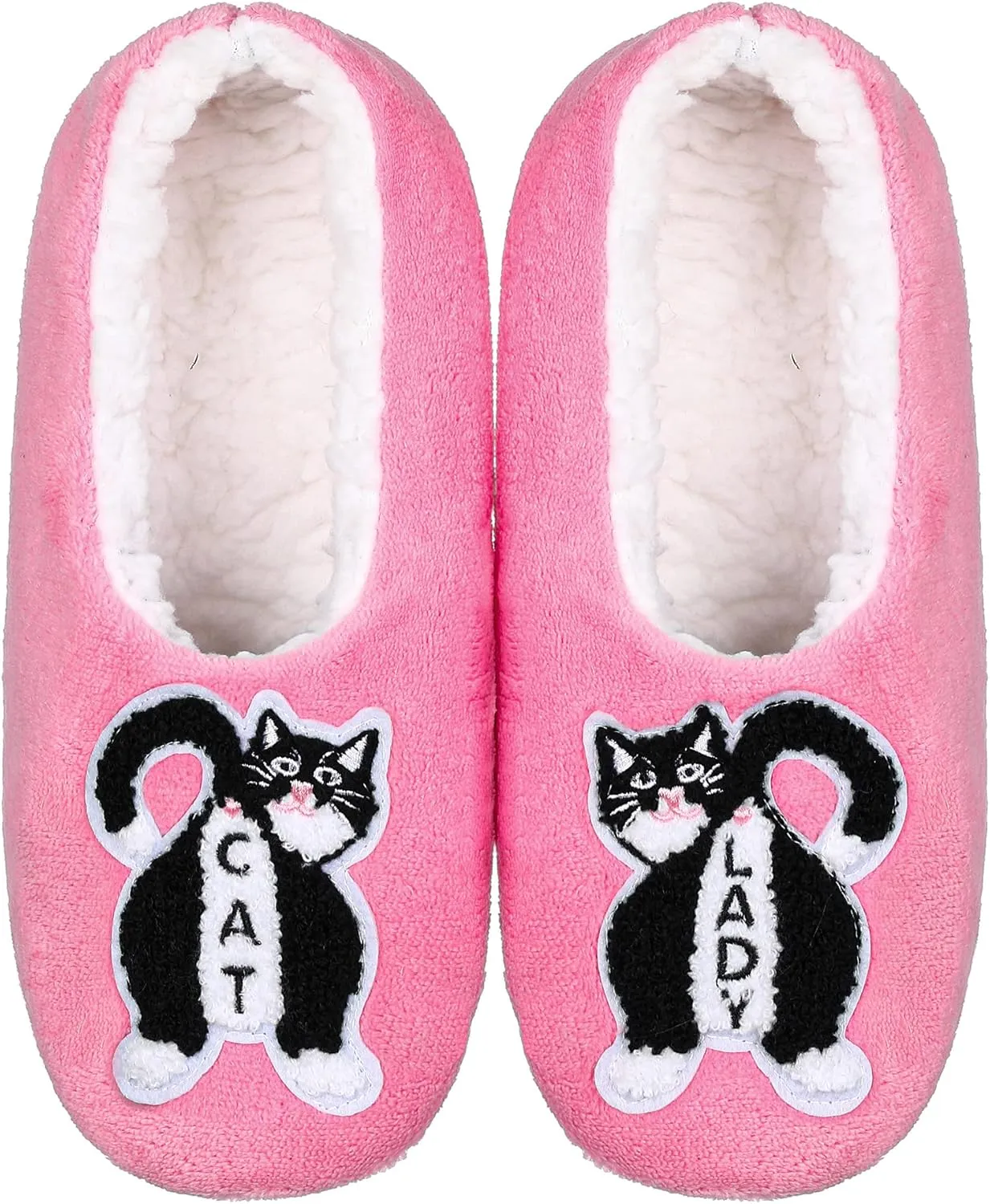 ZYZX Cat Slipper Socks for Women Winter Cozy Soft Warm Funny Cute Slippers Non Slip Sherpa Lining Indoor Fuzzy Socks with Grippers Gifts Slippers